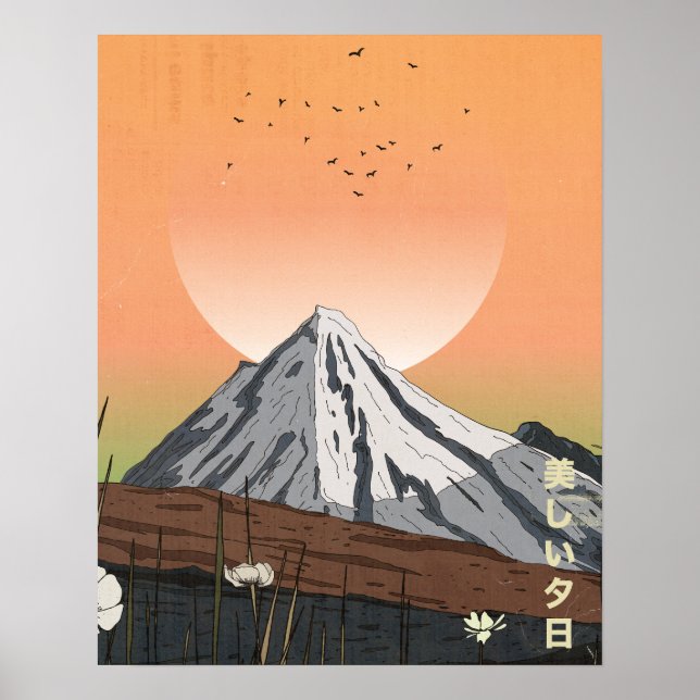 Der schöne Sonnenuntergang Poster (Vorne)