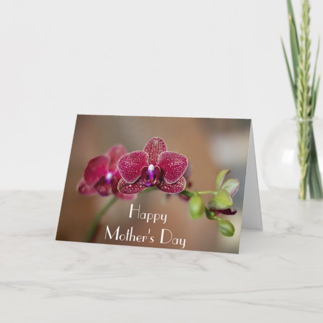 Der schöne Tag der Orchideen-Mutter Karte (Vorderseite)