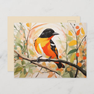 Der schöne Vogel Baltimore Oriole von Springtime N Postkarte