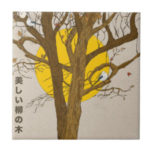 Der schöne Weidenbaum Fliese
