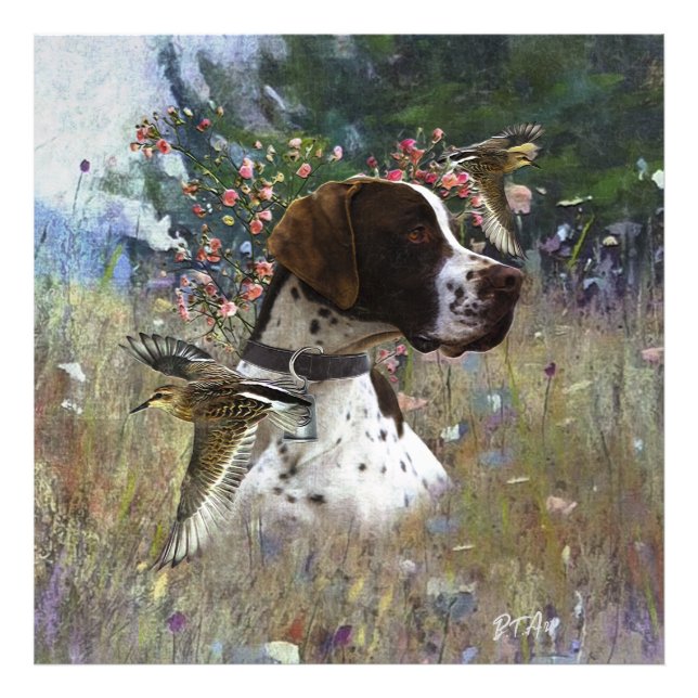 Der schöne Zeiger im Feld Fotodruck (Vorne)