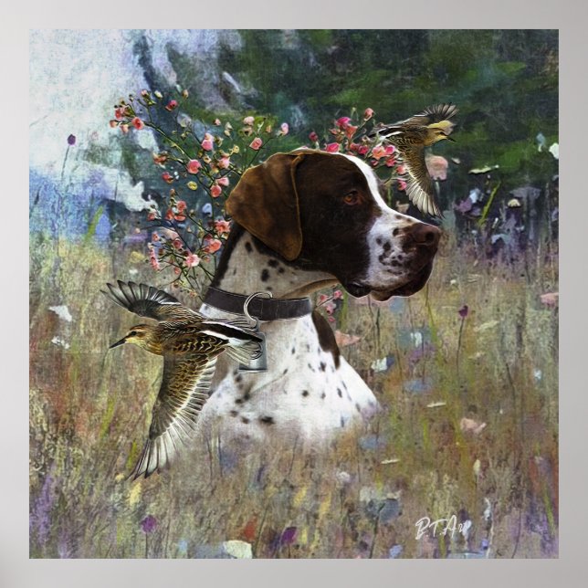 Der schöne Zeiger im Feld Poster (Vorne)