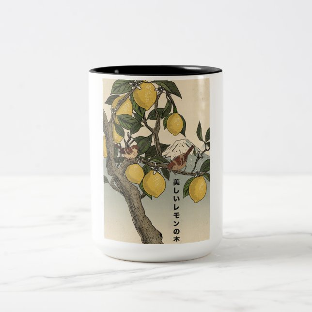 Der schöne Zitronenbaum Zweifarbige Tasse (Mittel)