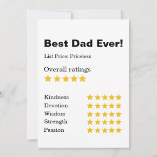 Der schönste Vater aller Zeiten Personalisierte Ka Einladung