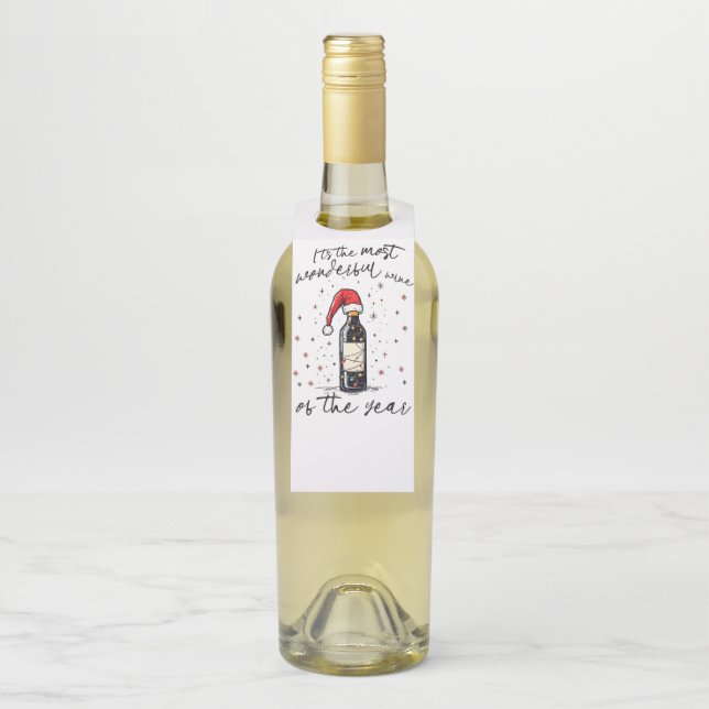 Der schönste Wein des Jahres Flaschenanhänger (Auf Flasche)