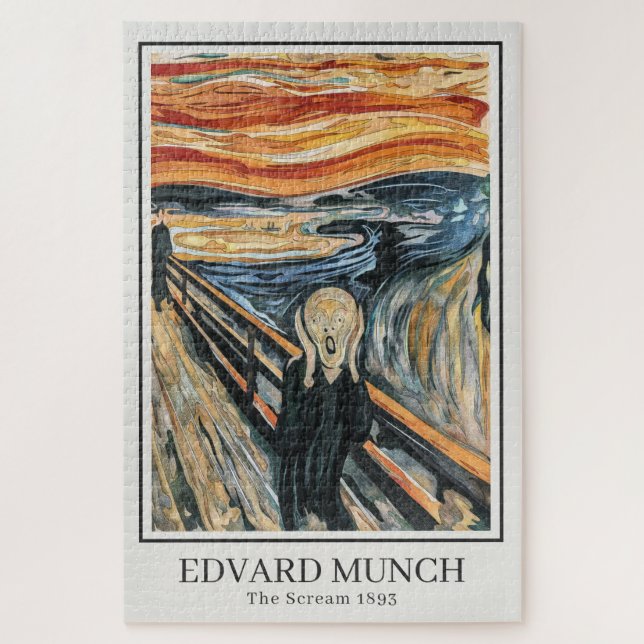 Der Schrei (1893) von Edvard Munch Puzzle (Vertikal)