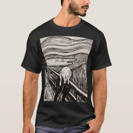 Der Schrei (1895) Edvard Munch Woodcut Fine Art T-Shirt