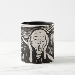 Der Schrei (1895) Edvard Munch Woodcut Fine Art Tasse