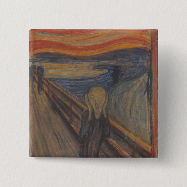 Der Schrei der Natur von Edvard Munch 1893 Button (Vorderseite)