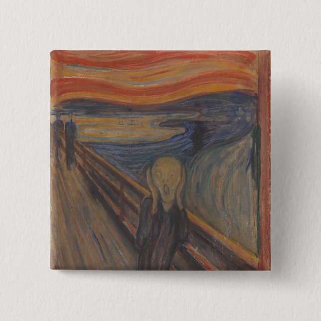 Der Schrei der Natur von Edvard Munch 1893 Button (Vorderseite)
