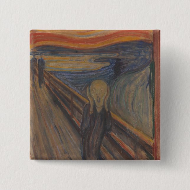 Der Schrei der Natur von Edvard Munch 1893 Button (Vorderseite)