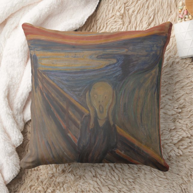 Der Schrei der Natur von Edvard Munch 1893 Kissen (Decke)