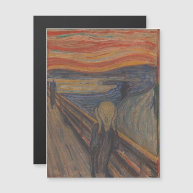 Der Schrei der Natur von Edvard Munch 1893 Magnetkarte (Vorne/Hinten)