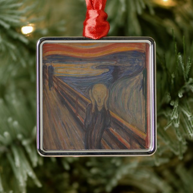 Der Schrei der Natur von Edvard Munch 1893 Ornament Aus Metall (Baum)