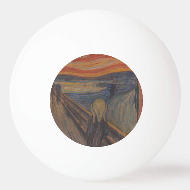 Der Schrei der Natur von Edvard Munch 1893 Tischtennisball (Vorderseite)