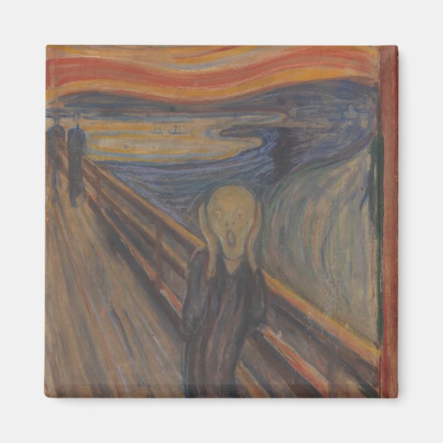 Der Schrei des Horrors von Edvard Munch 1893 Magnet (Vorne)