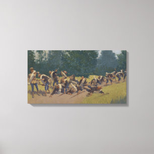 Der Schrei des Schrapnels in San Juan Hill Leinwanddruck