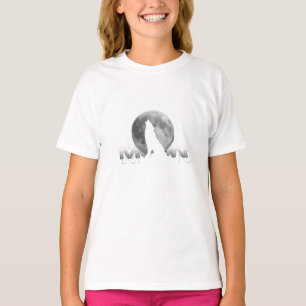 der Schrei des Wolfes unter dem Vollmond T-Shirt