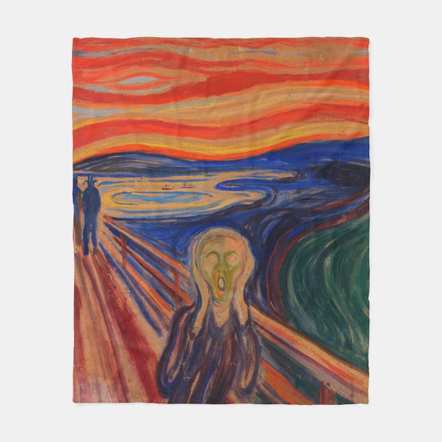 Der Schrei durch Edvard Munch Fleecedecke (Vorderseite)