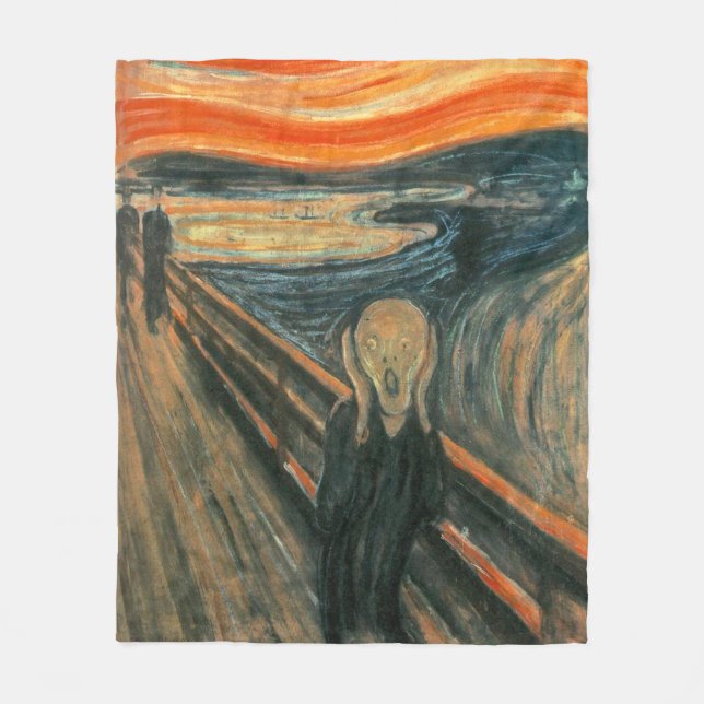 Der Schrei durch Edvard Munch | Malerei Fleecedecke (Vorderseite)