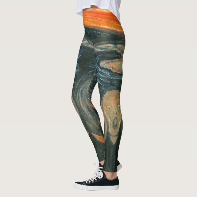 Der Schrei durch Edvard Munch ~ Malerei Leggings (Links)
