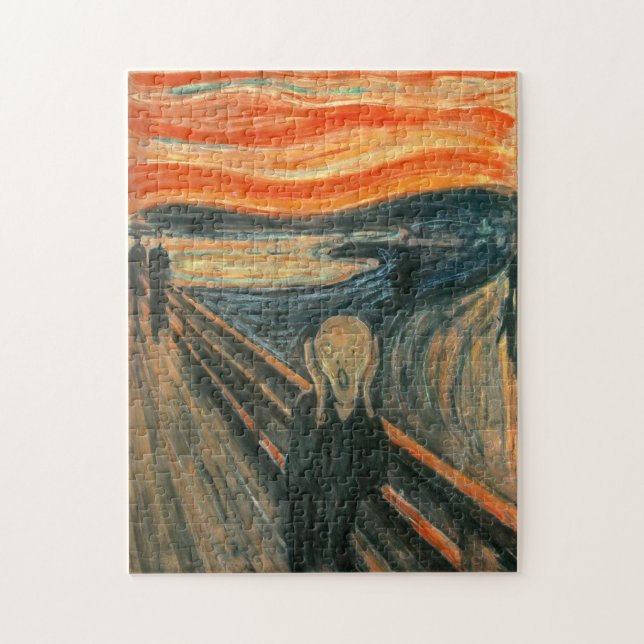 Der Schrei durch Edvard Munch Puzzle (Vertikal)