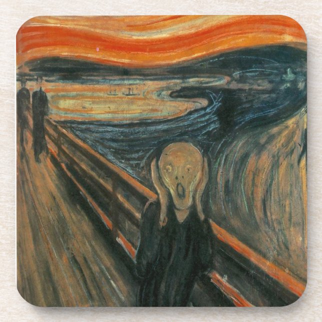 Der Schrei durch Edvard Munch Untersetzer (Vorderseite)