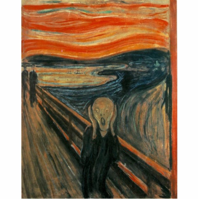 Der Schrei - Edvard Munch Freistehende Fotoskulptur (Vorne)