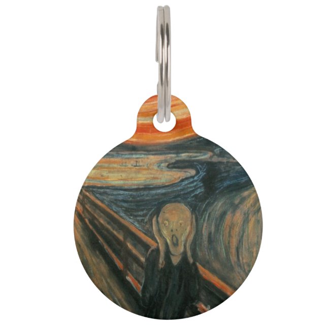 Der Schrei - Edvard Munch Haustiermarke (Vorderseite)
