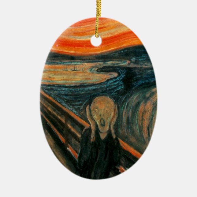 Der Schrei (Edvard Munch) Keramik Ornament (Vorne)