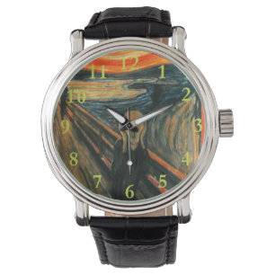 Der Schrei Edvard Munch Moderne expressionistische Armbanduhr