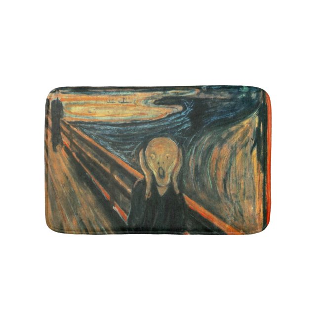 Der Schrei Edvard Munch Moderne expressionistische Badematte (Vorderseite)