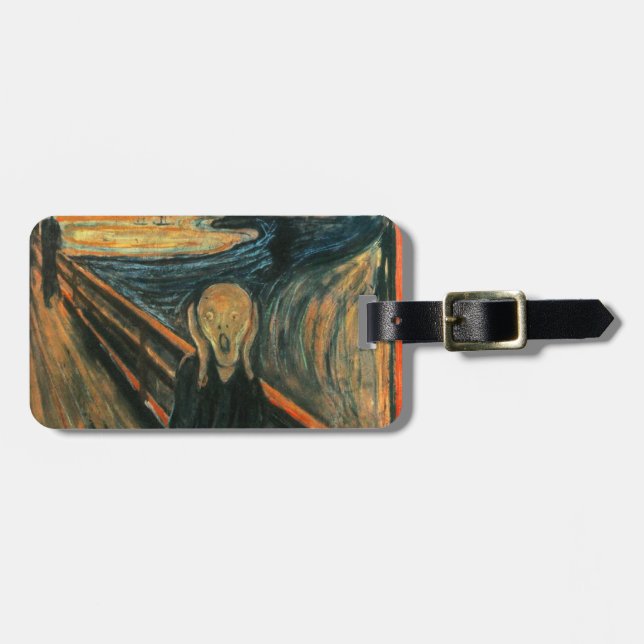 Der Schrei Edvard Munch Moderne expressionistische Gepäckanhänger (Vorderseite horizontal)