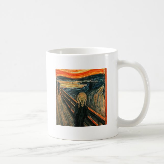 Der Schrei Edvard Munch Moderne expressionistische Kaffeetasse (Rechts)