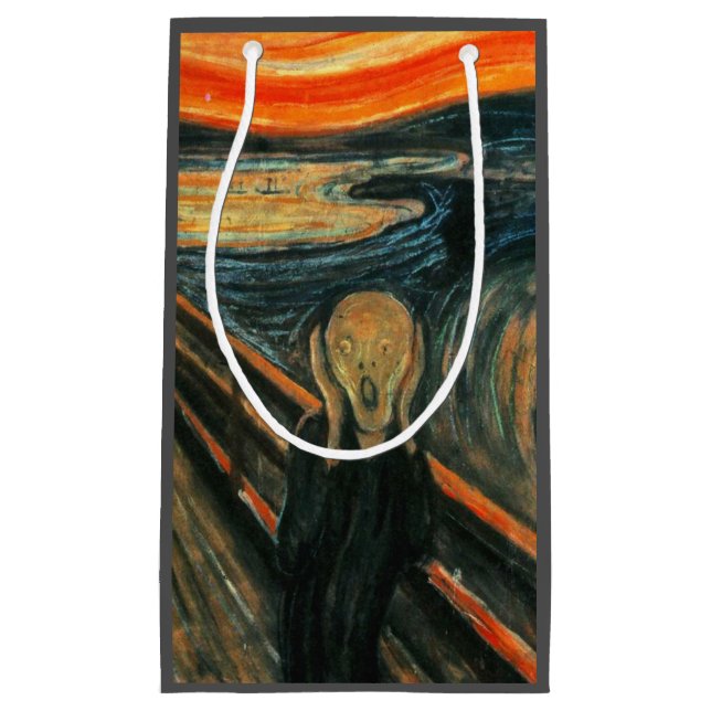 Der Schrei Edvard Munch Moderne expressionistische Kleine Geschenktüte (Vorderseite)