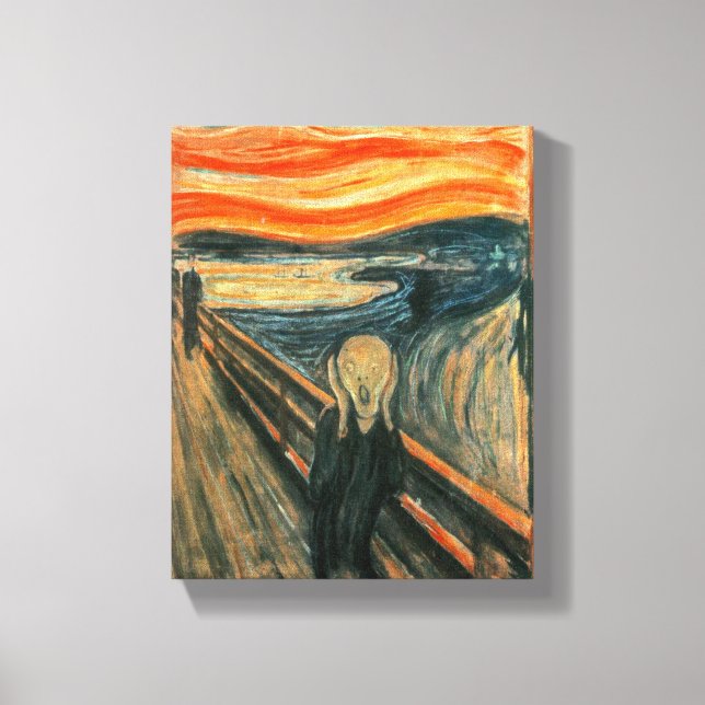 Der Schrei Edvard Munch Moderne expressionistische Leinwanddruck (Vorderseite)