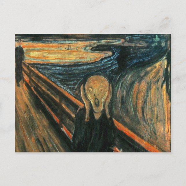 Der Schrei Edvard Munch Moderne expressionistische Postkarte (Vorderseite)