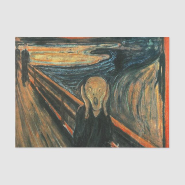 Der Schrei Edvard Munch Moderne expressionistische Seidenpapier (Vorderseite)