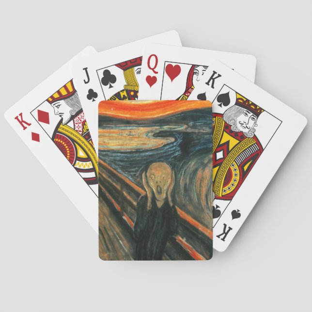 Der Schrei Edvard Munch Moderne expressionistische Spielkarten (Rückseite)