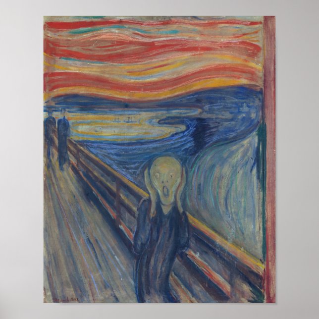 Der Schrei, Edvard Munch Poster (Vorne)
