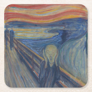 Der Schrei, Edvard Munch Rechteckiger Pappuntersetzer