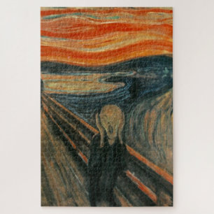 Der Schrei - Edvard Munch   Rotes Blau Puzzle