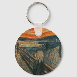 Der Schrei (gemasert) durch Edvard Munch Schlüsselanhänger