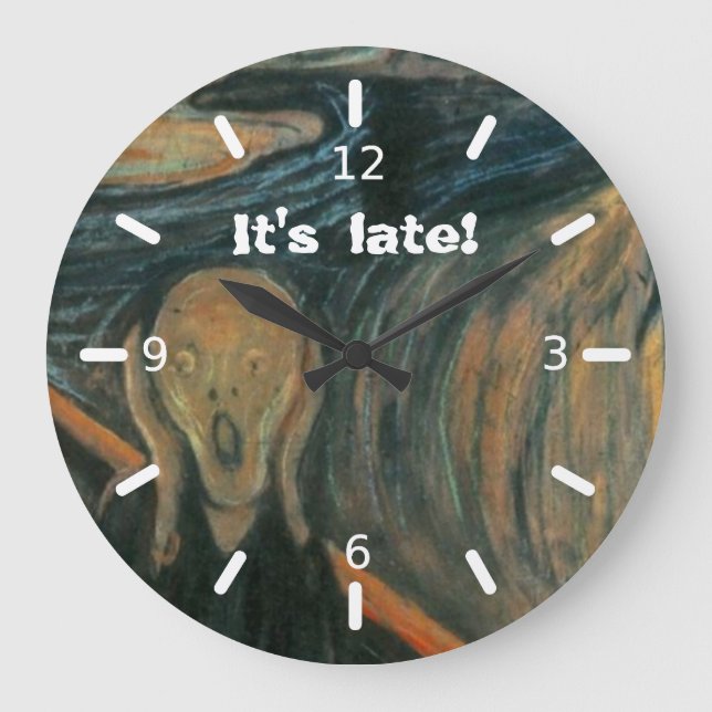 Der Schrei Große Wanduhr (Vorderseite)