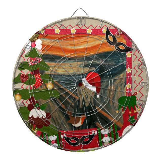 der Schrei hässlich Weihnachten Dartscheibe (vorne)