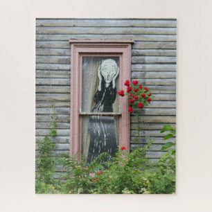 Der Schrei in einem Fenster 16 x 20 Puzzle
