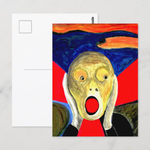 Der Schrei Inspirierte Malerei Postkarte