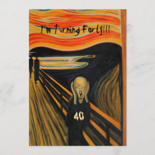 Der Schrei - lustiger 40. Geburtstag Einladung