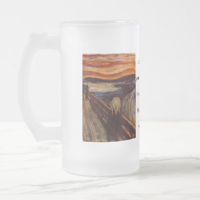 Der Schrei Mattglas Bierglas (Links)