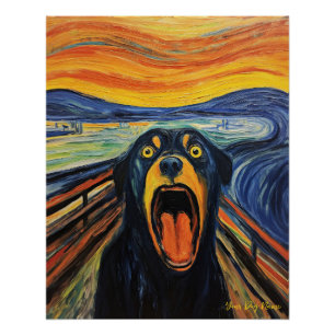Der Schrei - Rottweiler Hund 001 - Pall Munch Poster